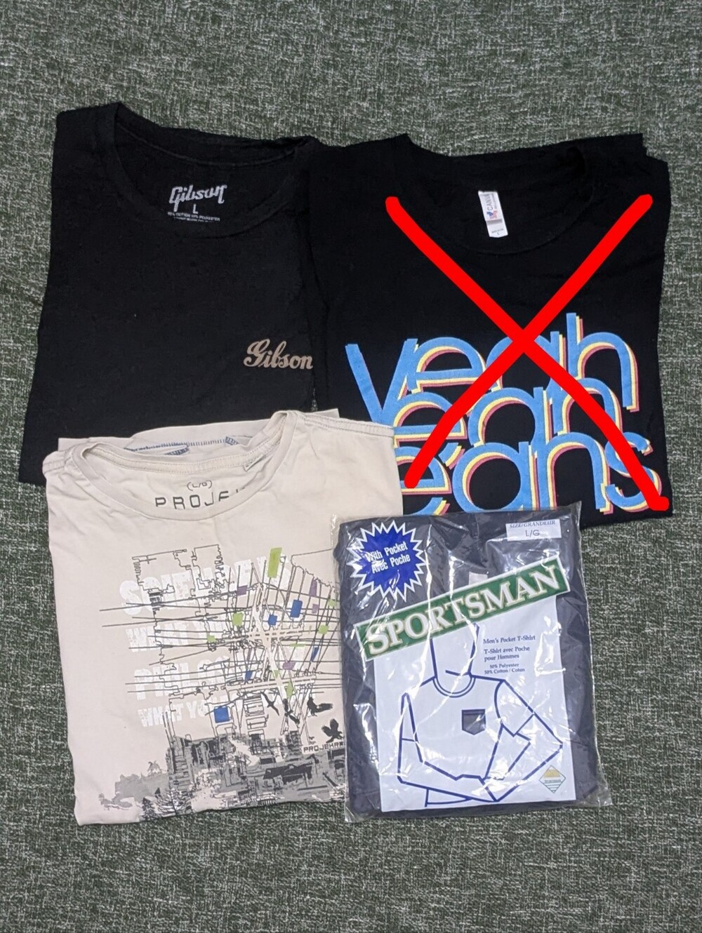Graphic T-Shirts Bundle - Black, Cream, Blue
